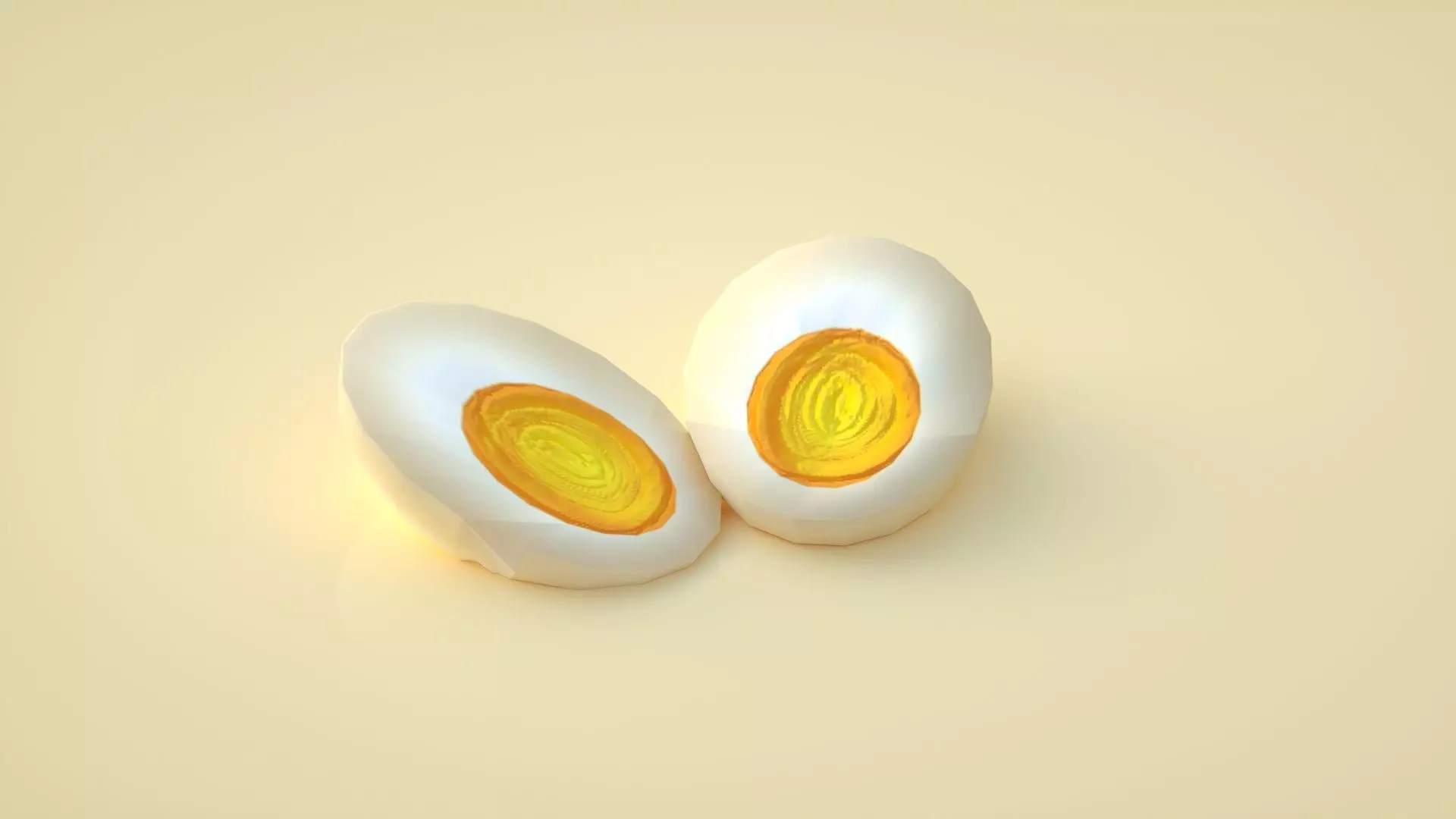  egg yolk half egg runny egg 3D model_0