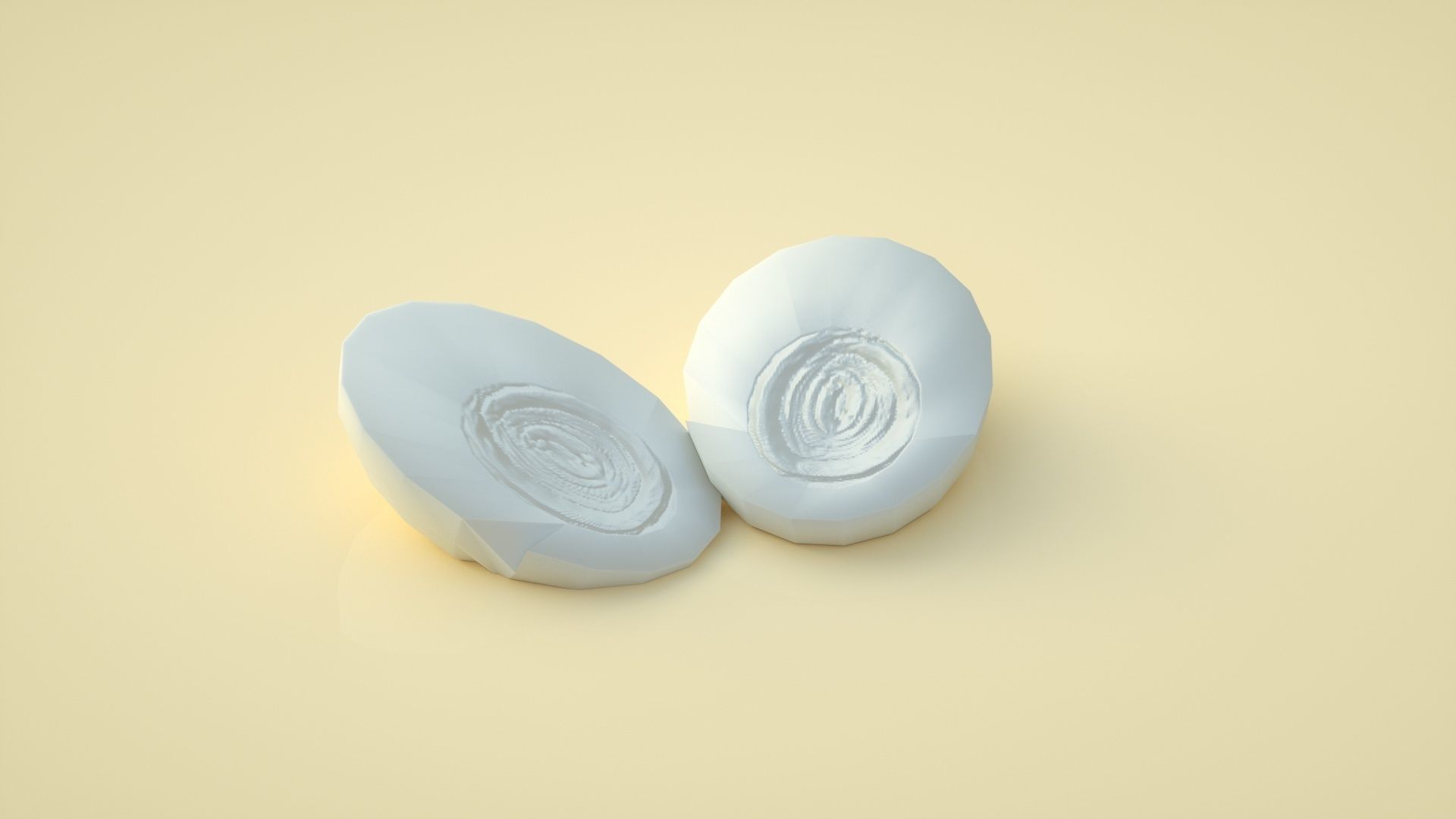  egg yolk half egg runny egg 3D model_2