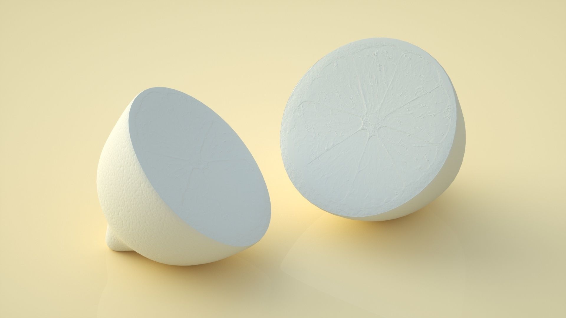  lemon half lemon sliced  3D model_2