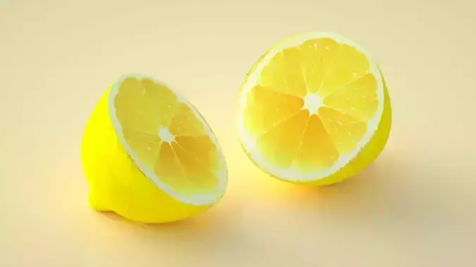  lemon half lemon sliced  3D model