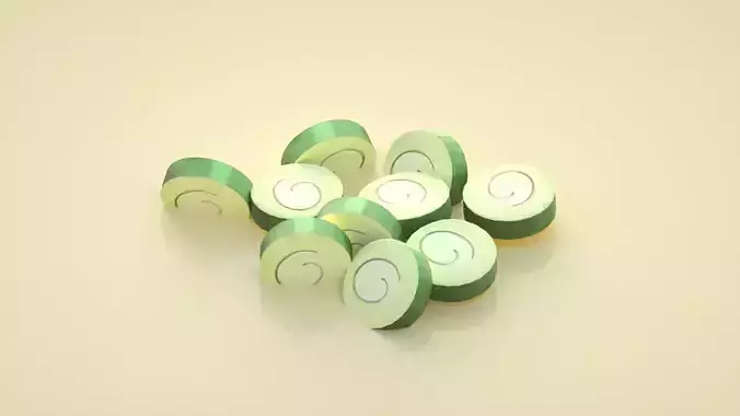 cartoon chopped green onion shallot green onion