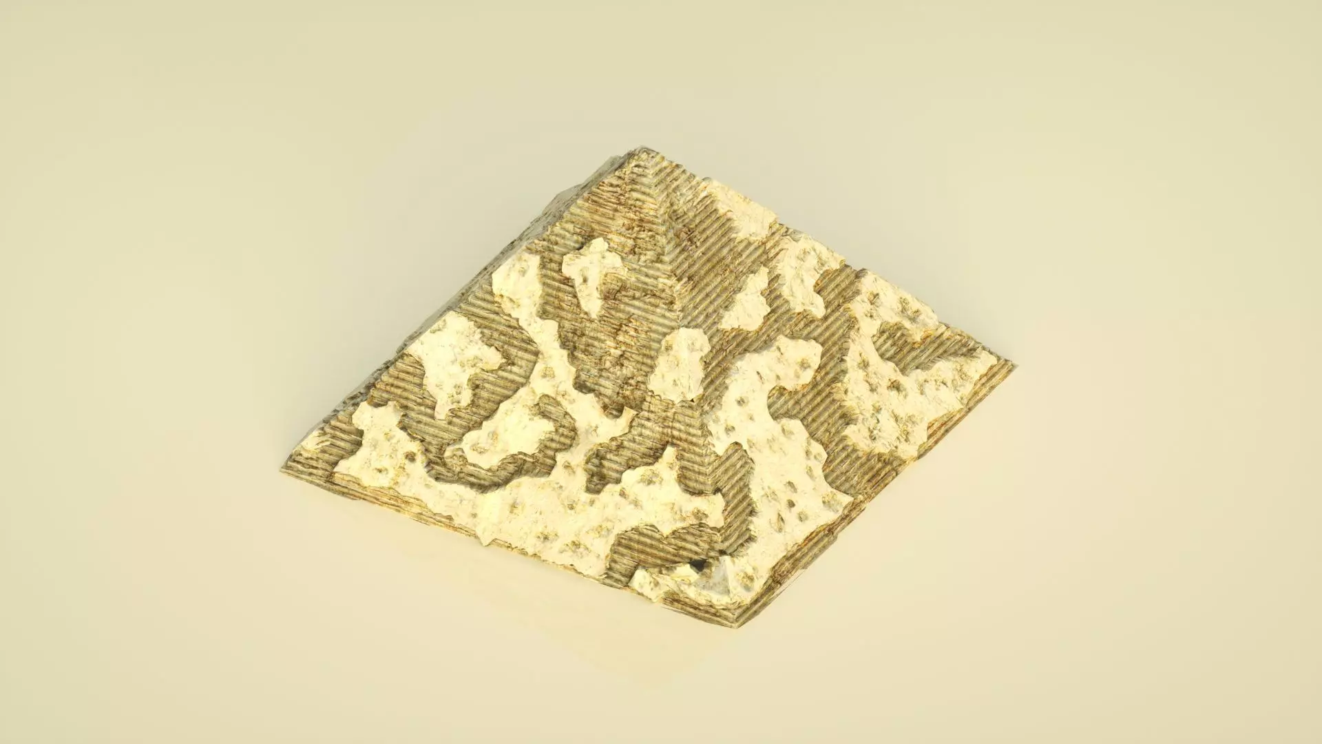egyptian pyramid cubic cone desertification 3D model_0