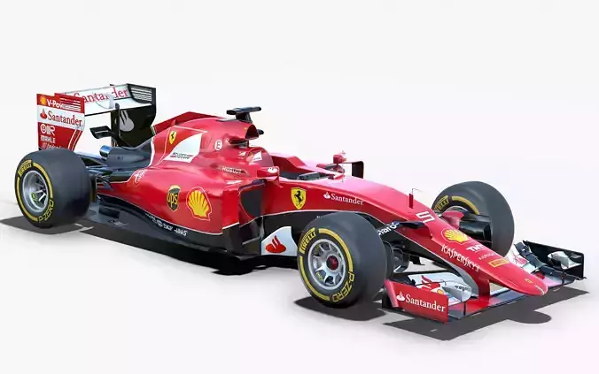 F1 Ferrari SF15-T Formula 2015 PBR 3D model