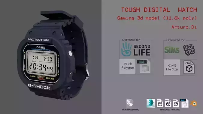 Tough Digital watch