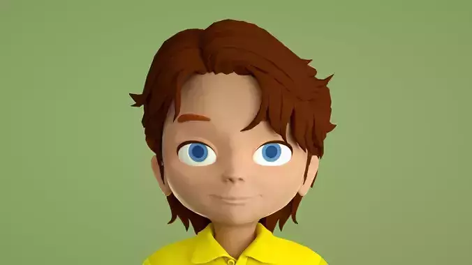 cartoon black kid little boy