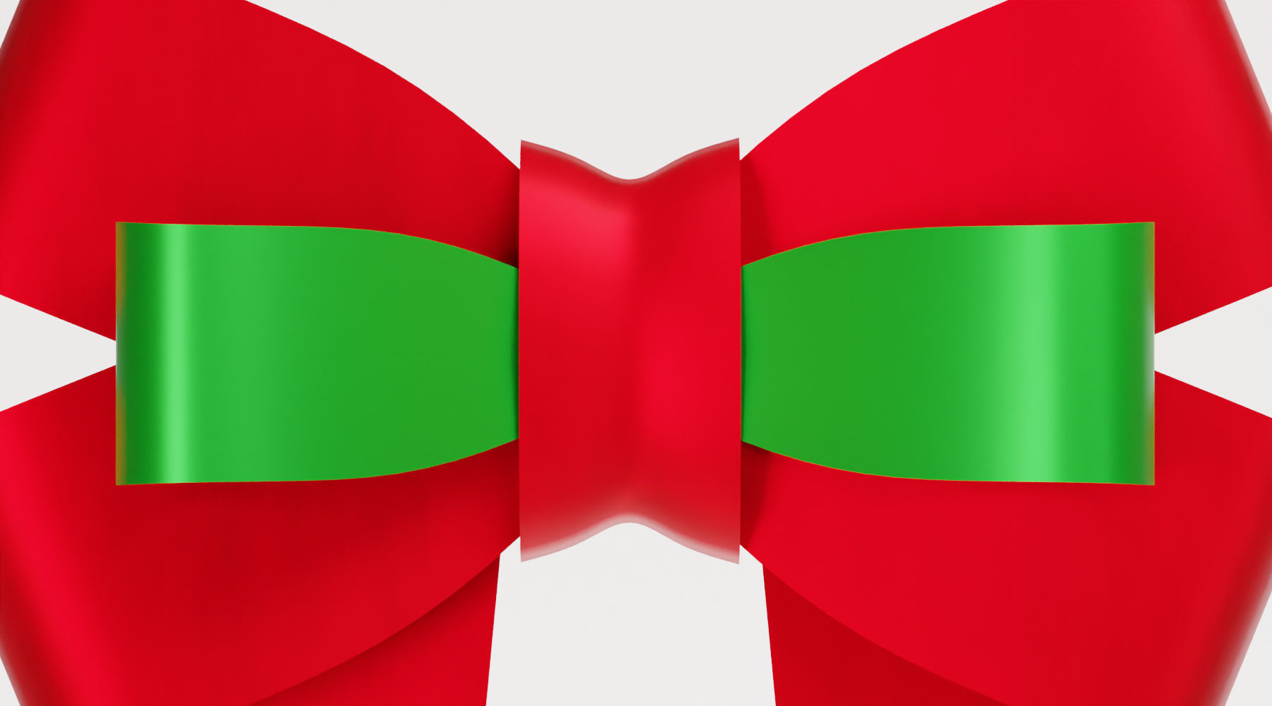 Ribbon bow set 3D model_2