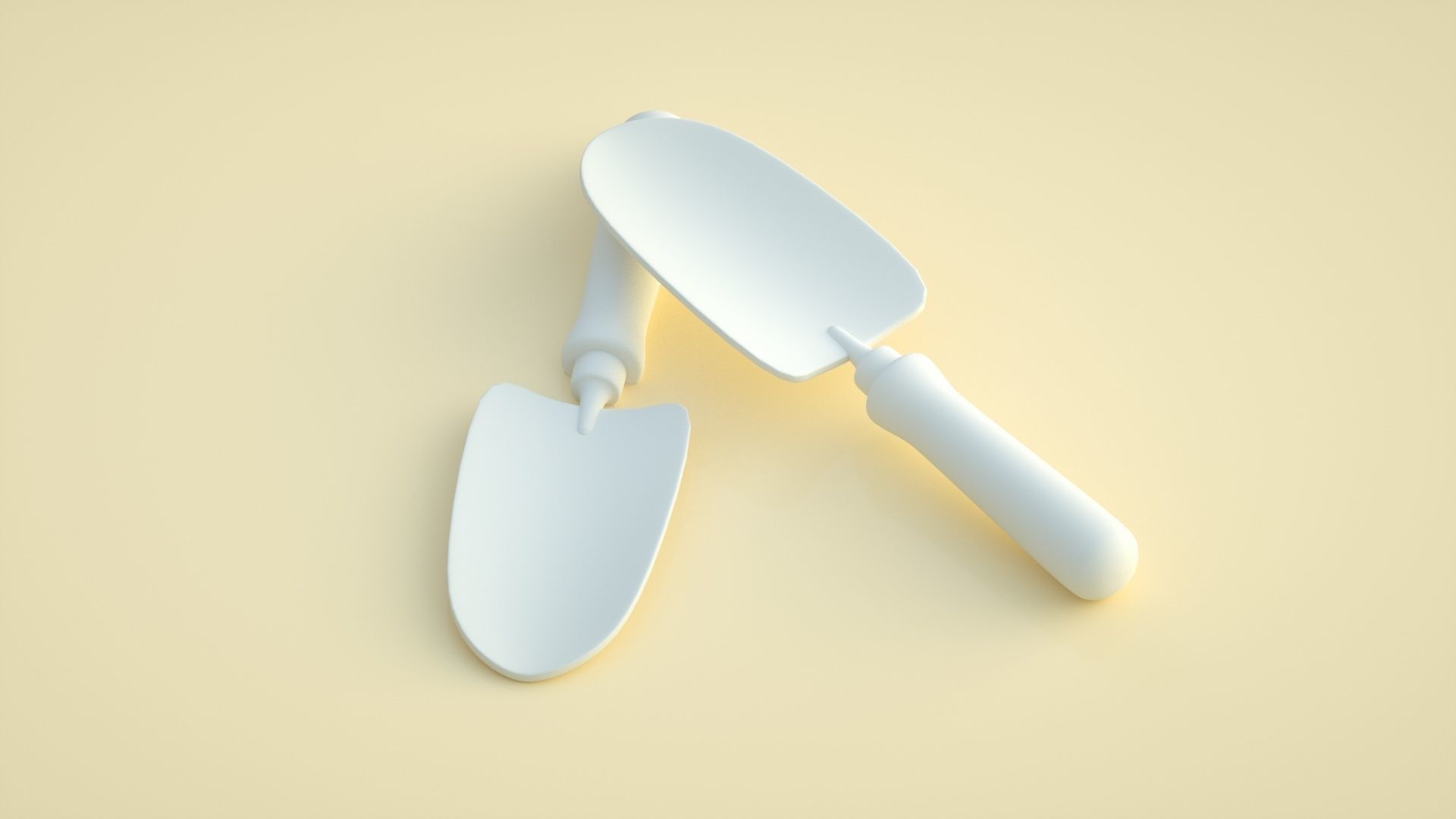 shovel small shovel hardware tools 3D model_1