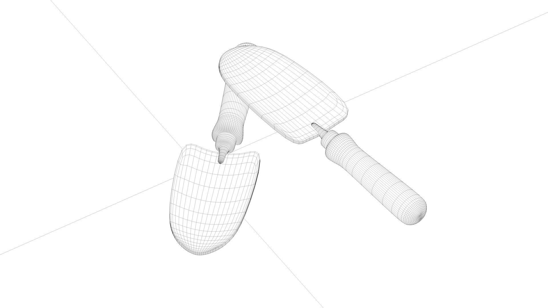 shovel small shovel hardware tools 3D model_2