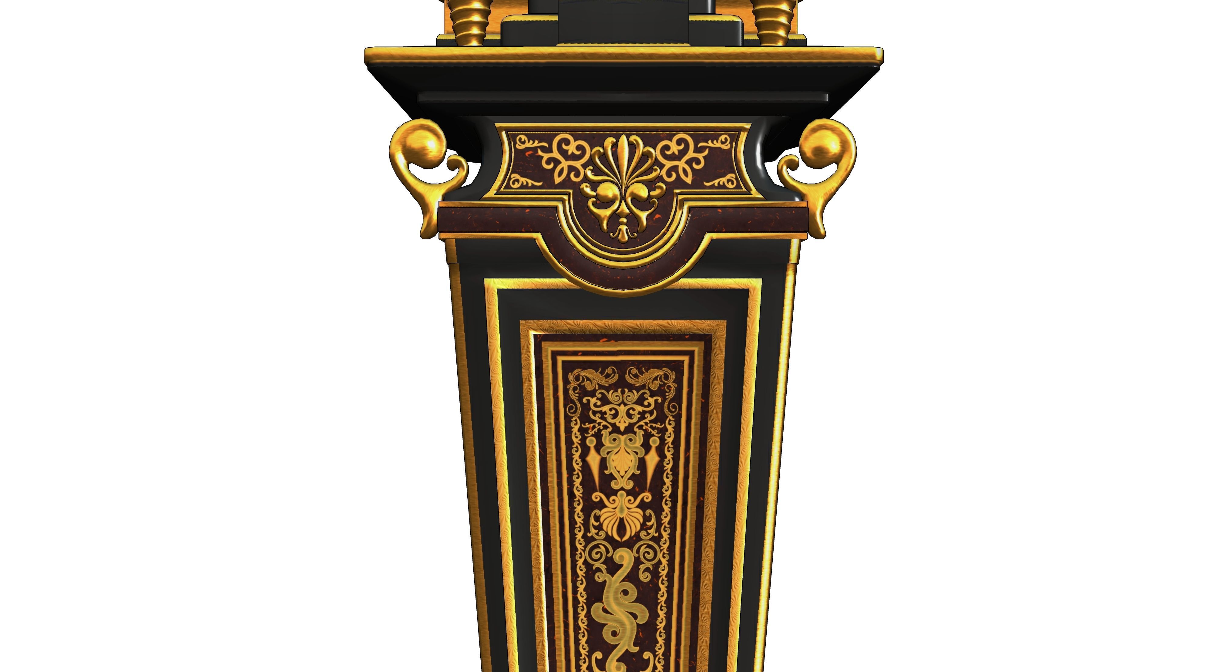 Vintage clock 3D model_8