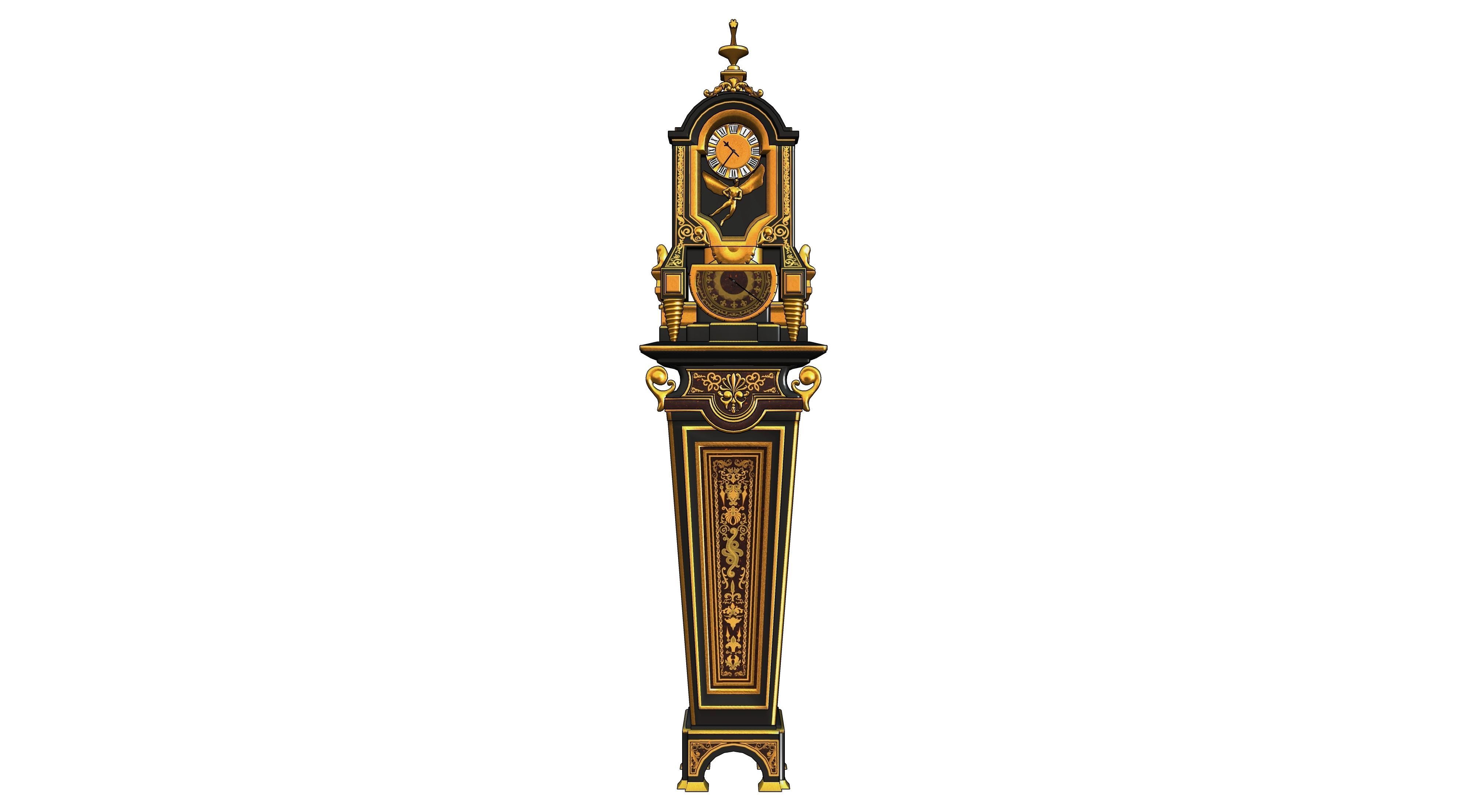 Vintage clock 3D model_2