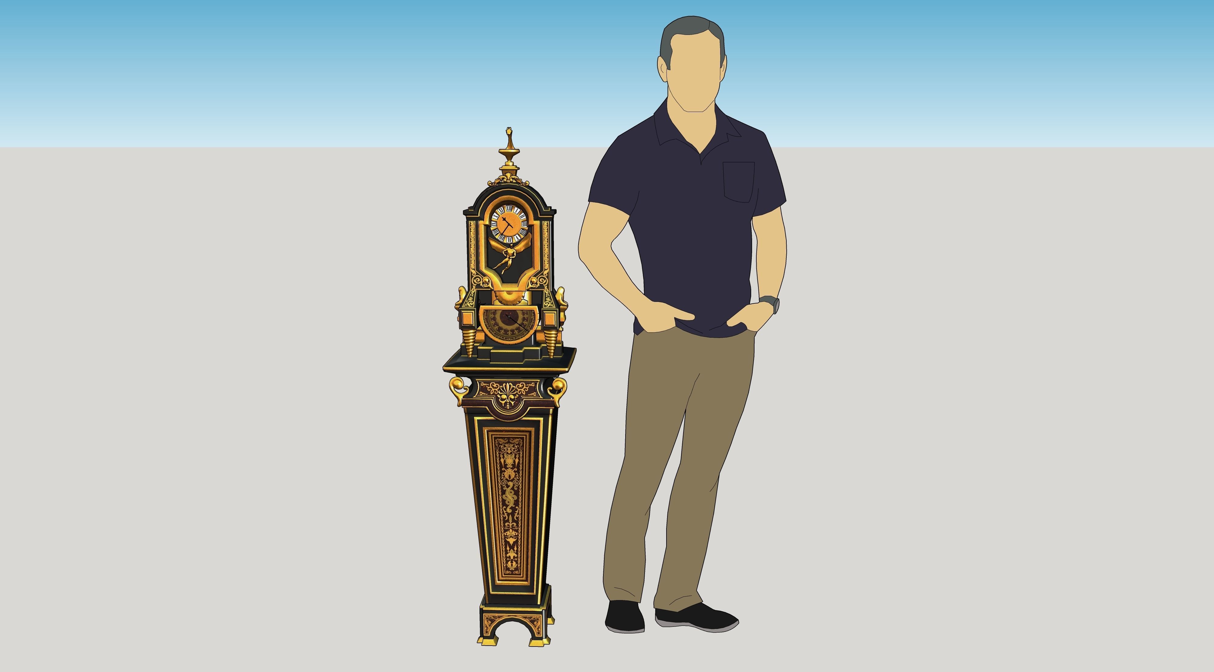 Vintage clock 3D model_17