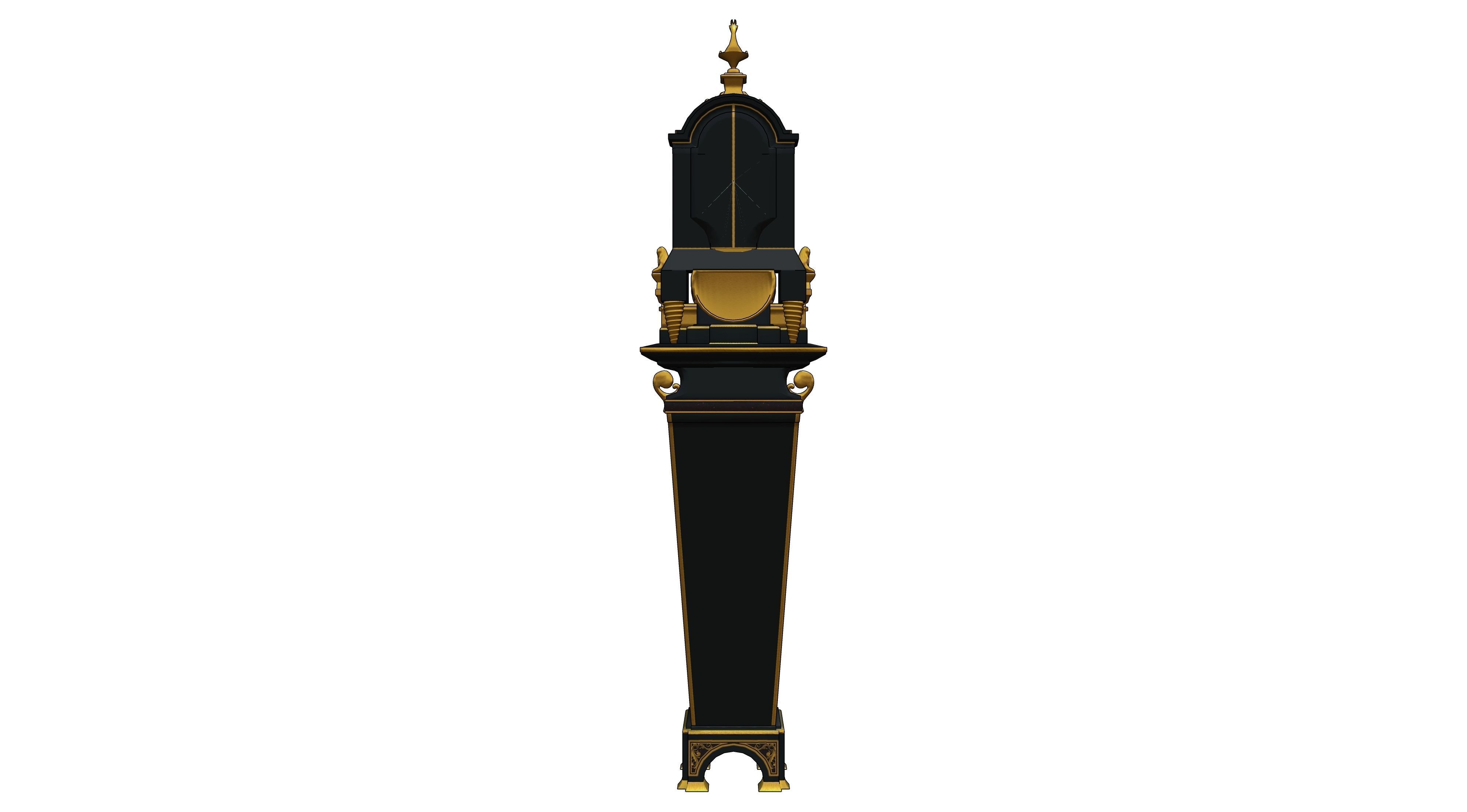 Vintage clock 3D model_5