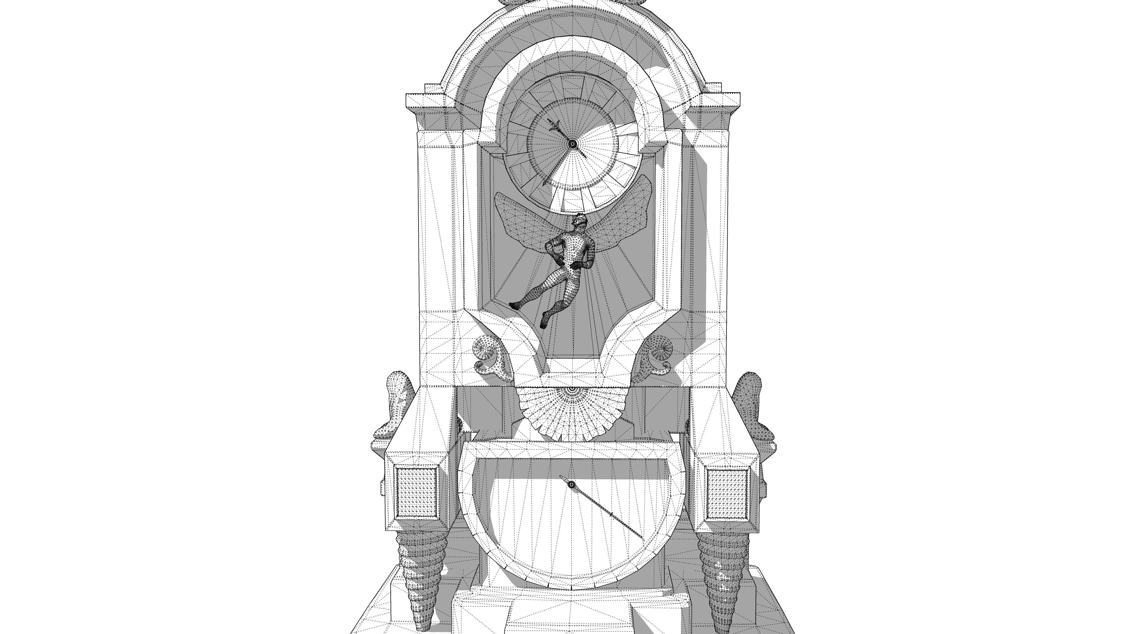 Vintage clock 3D model_15