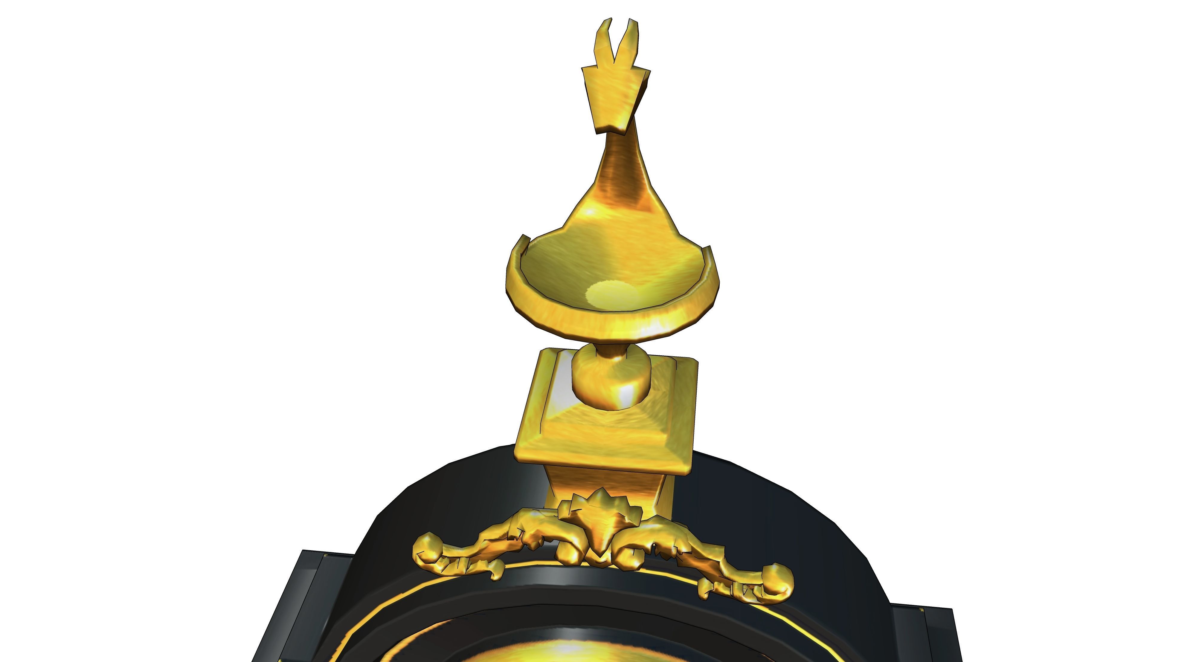 Vintage clock 3D model_3