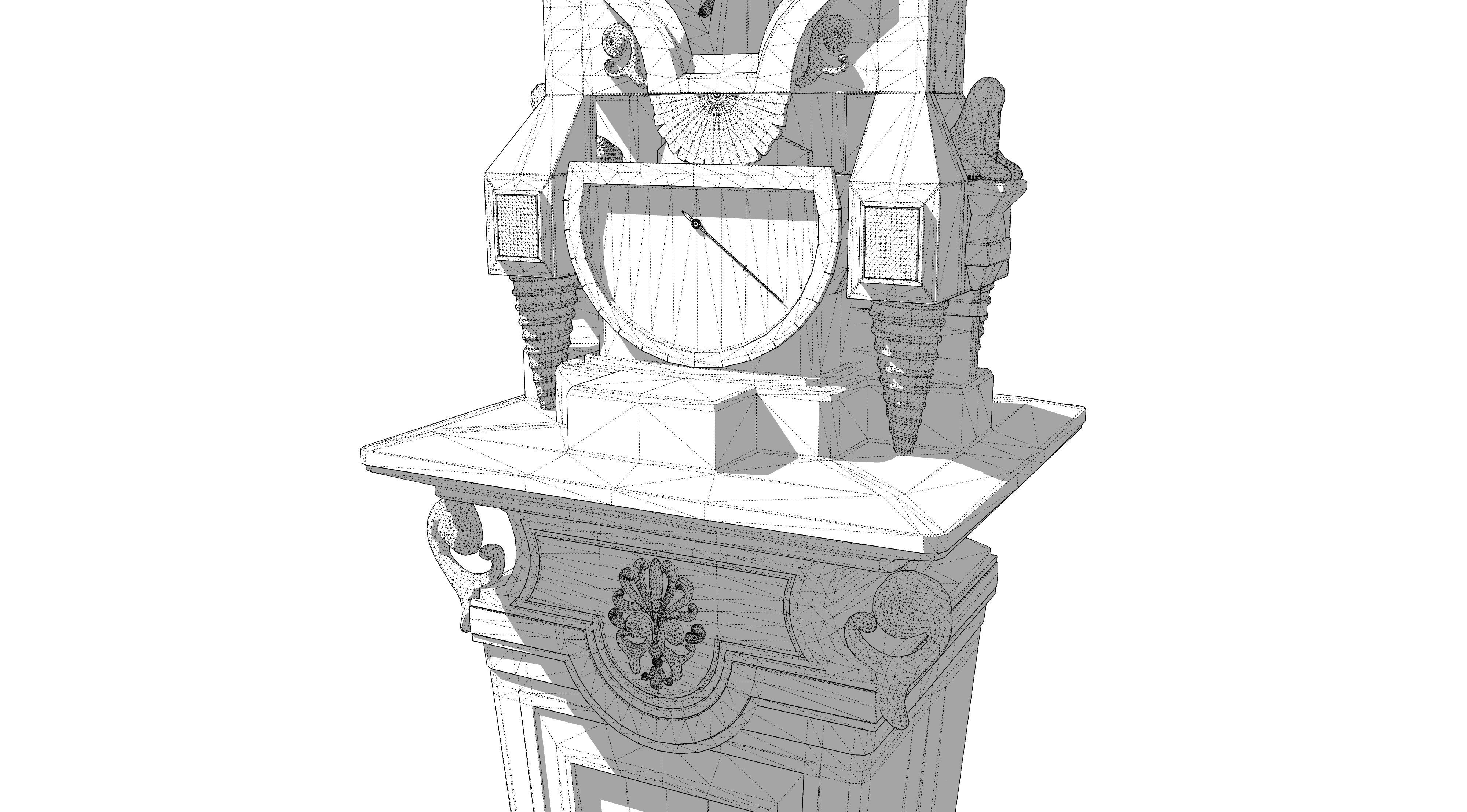 Vintage clock 3D model_16