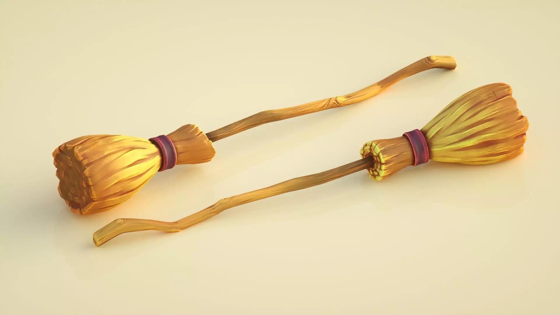broom magic broom broomstick broom 3D model