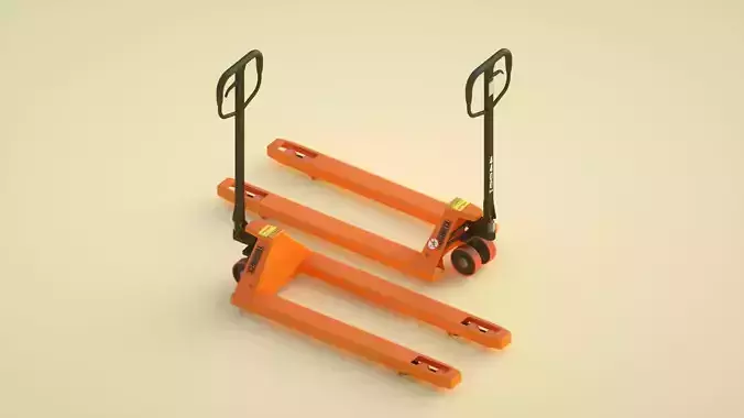 Trolley Forklift Manual hydraulic pallet truck Pallet 3D model
