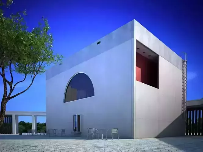 Modern House With Ladder