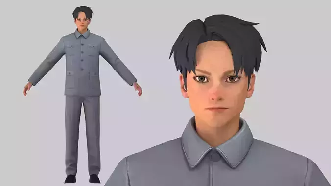 Cartoon MrRepublic of China Student Tunic Youth Teenager