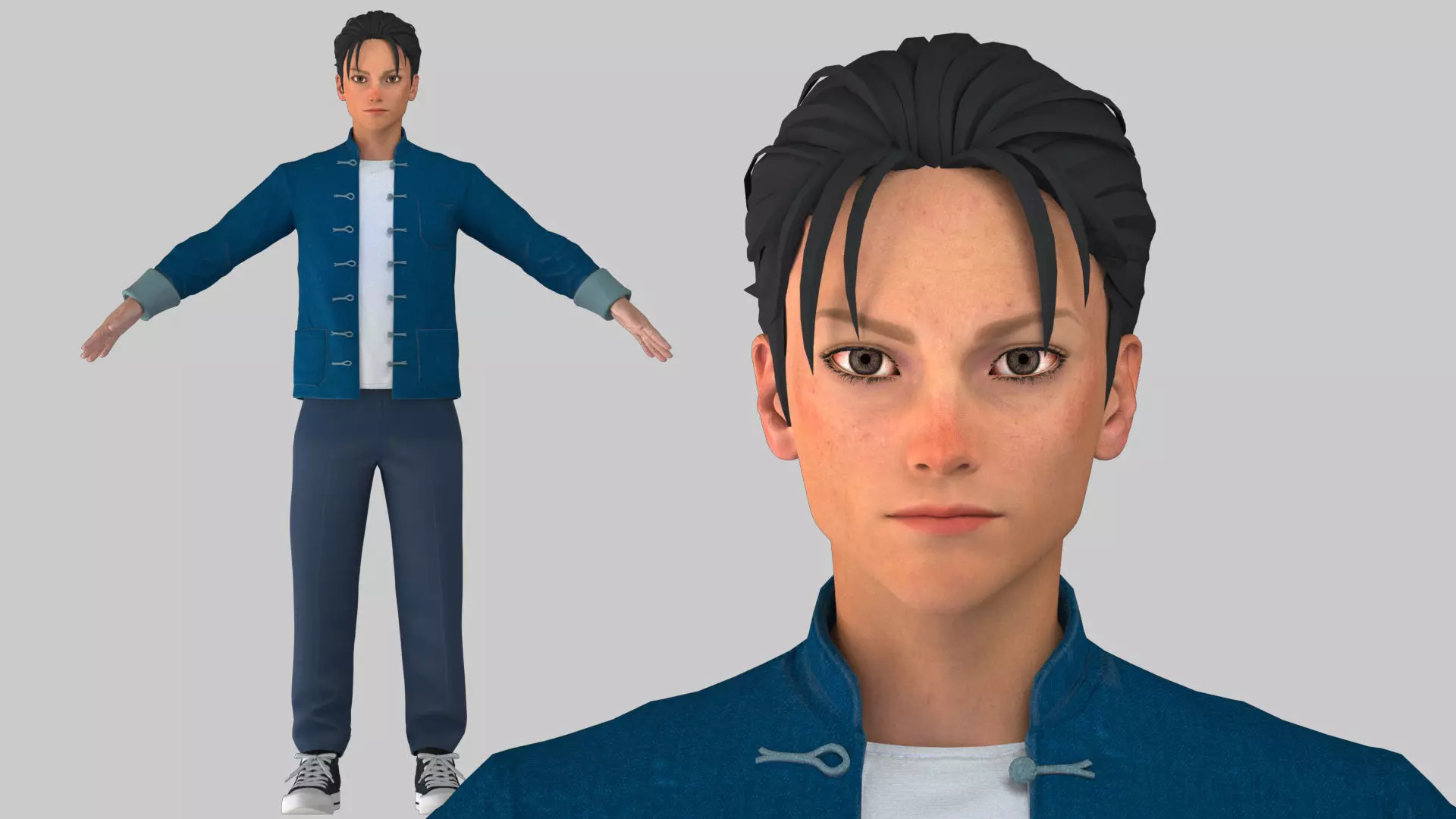 Martial artist master martial arts master magua 3D model