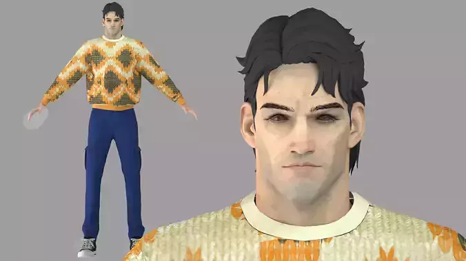 middle-aged uncle man realistic middle-aged male