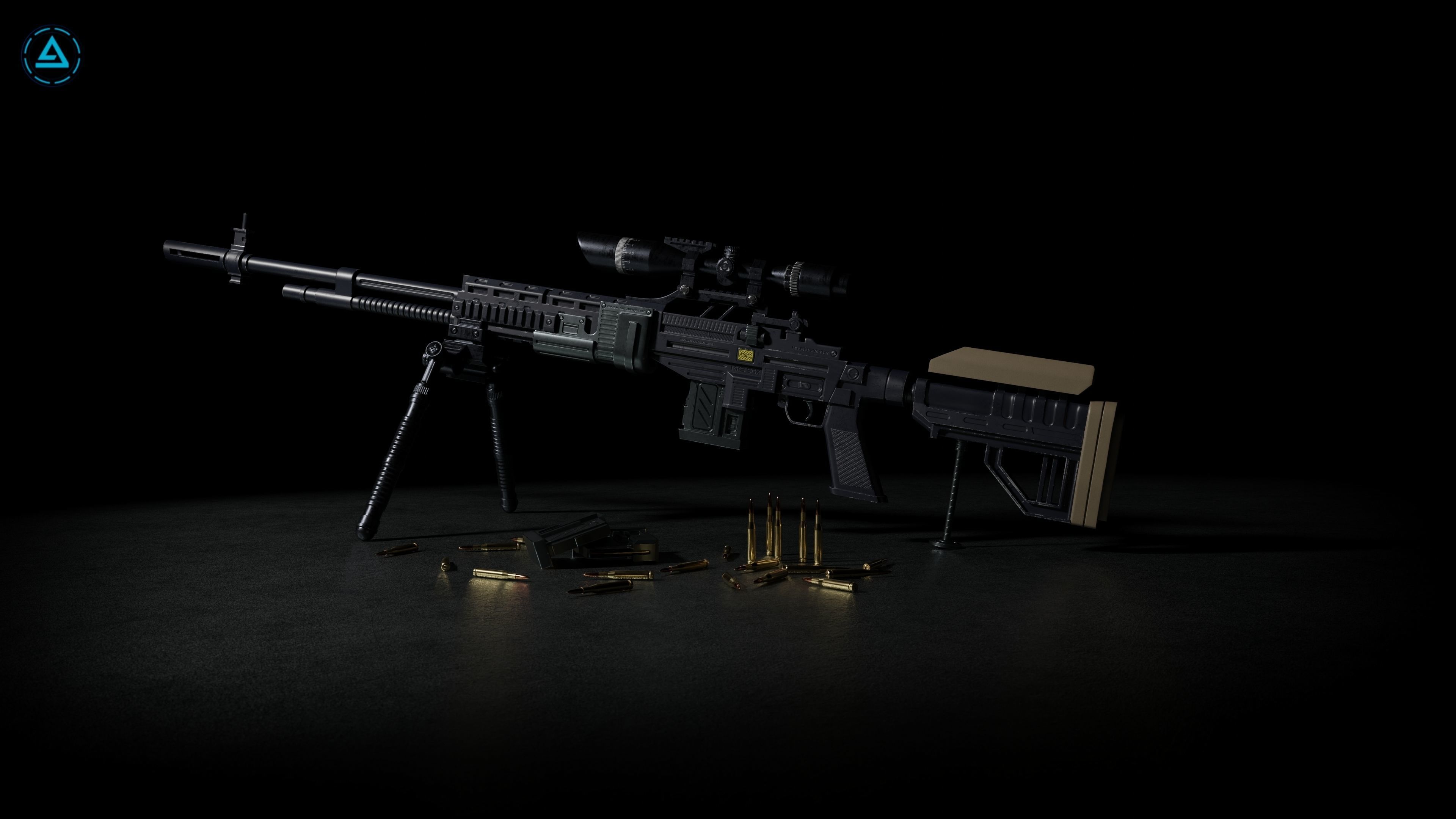 Sniper Pack Low-poly 3D model_45