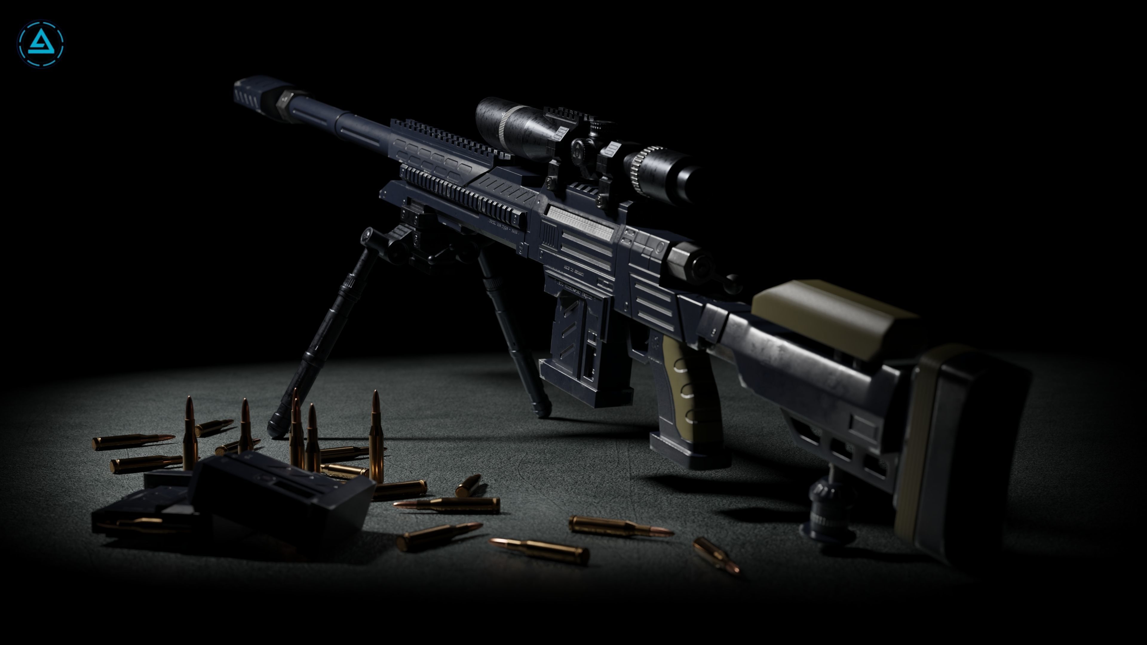 Sniper Pack Low-poly 3D model_26