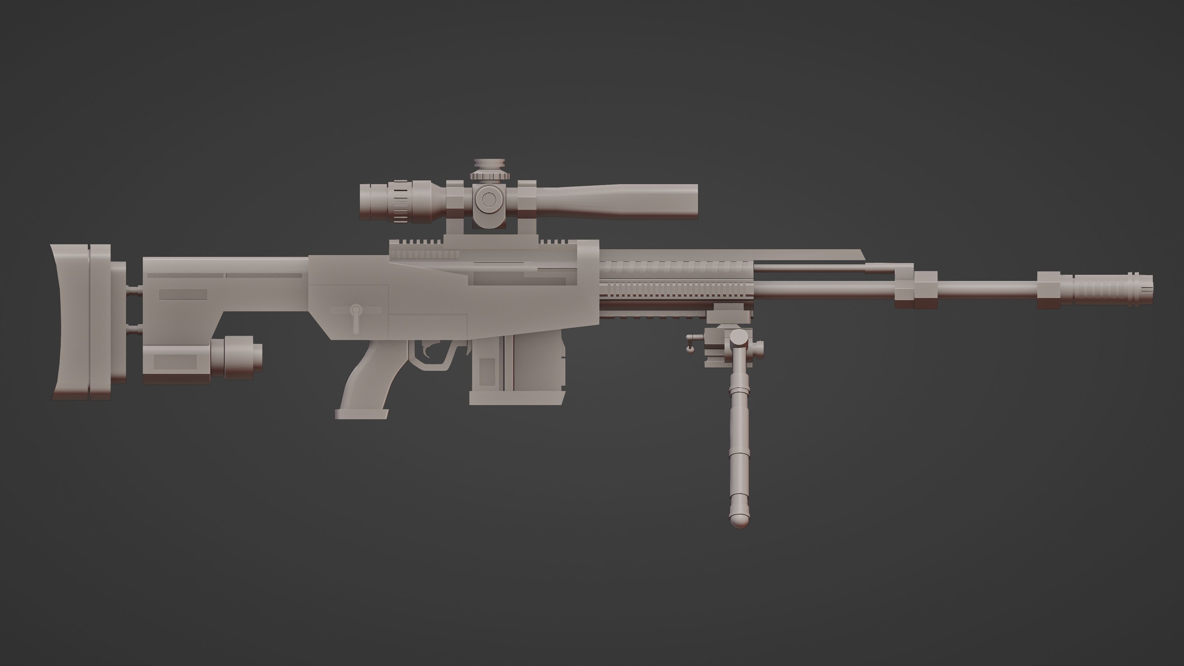 Sniper Pack Low-poly 3D model_17