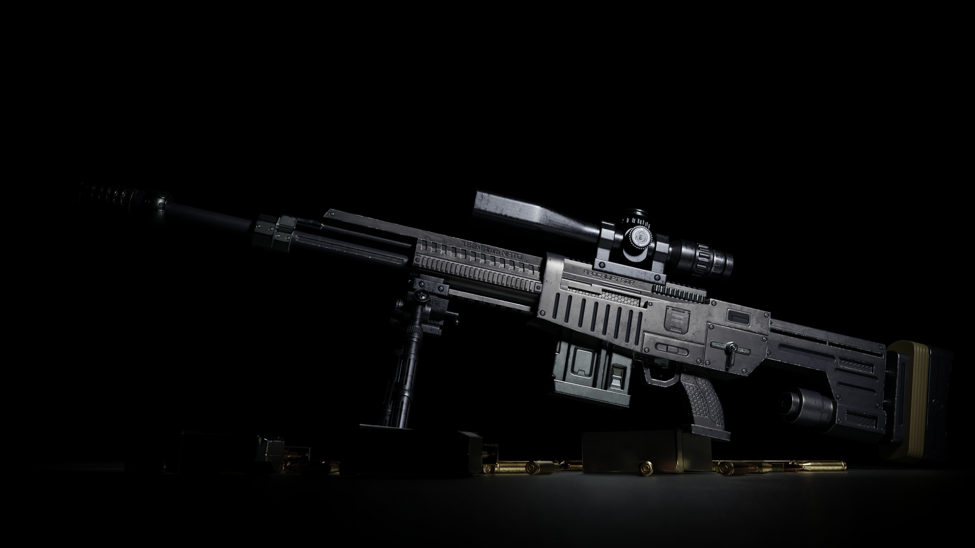 Sniper Pack Low-poly 3D model_3