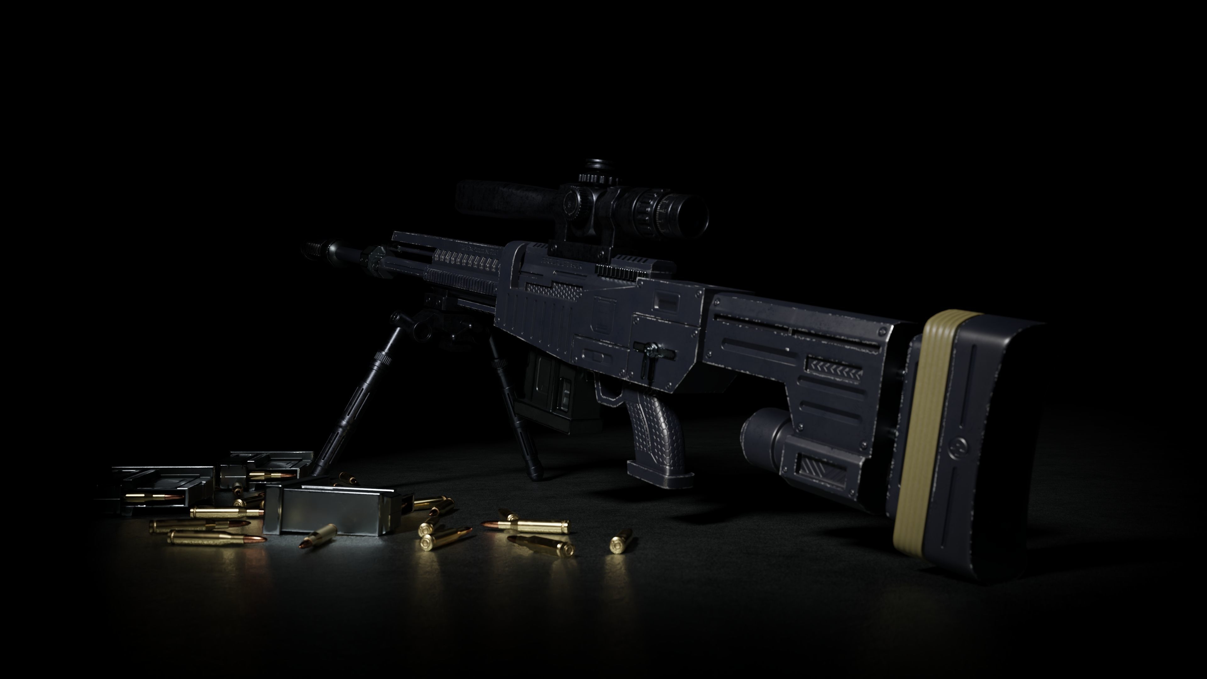 Sniper Pack Low-poly 3D model_1