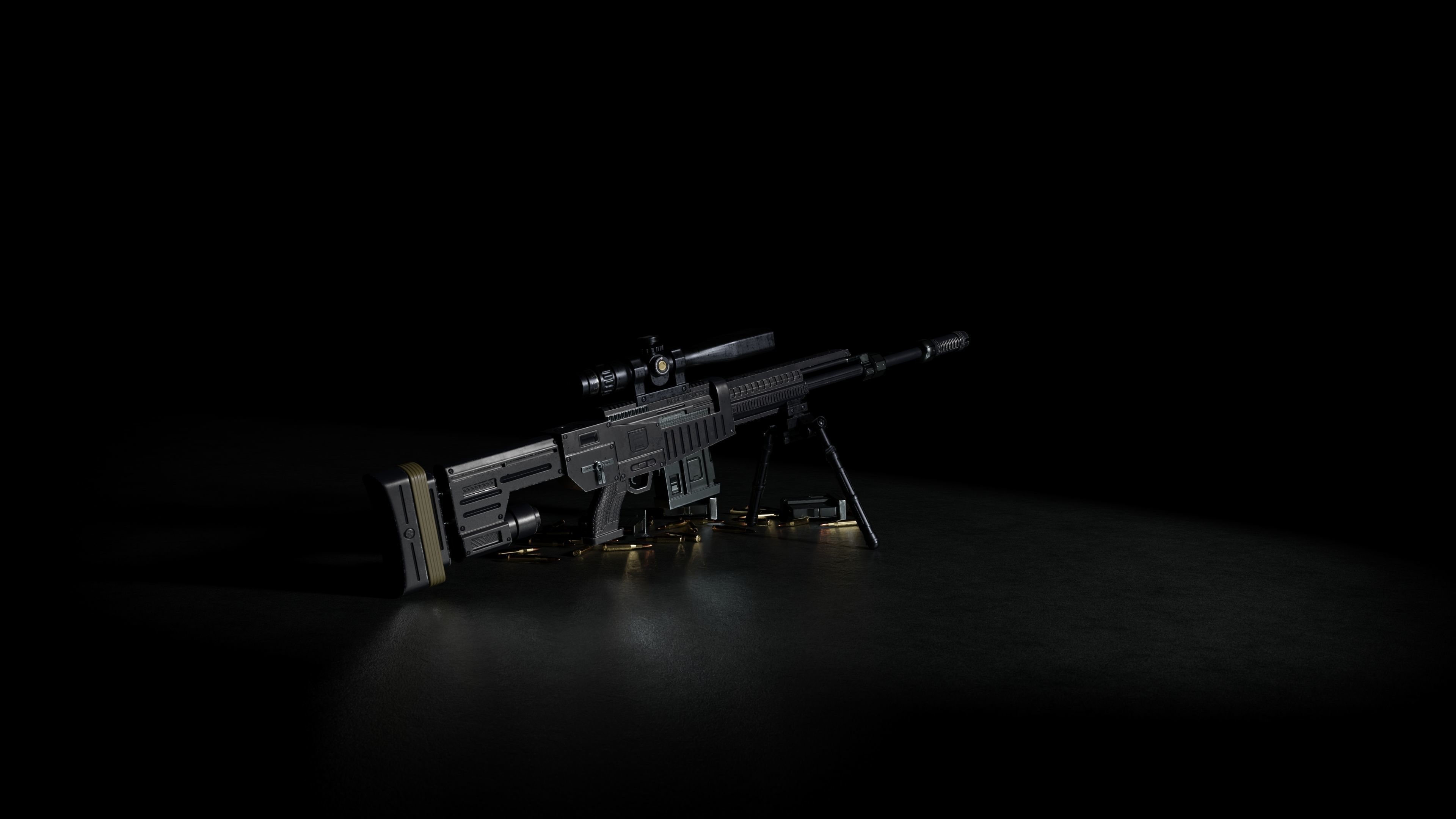 Sniper Pack Low-poly 3D model_6