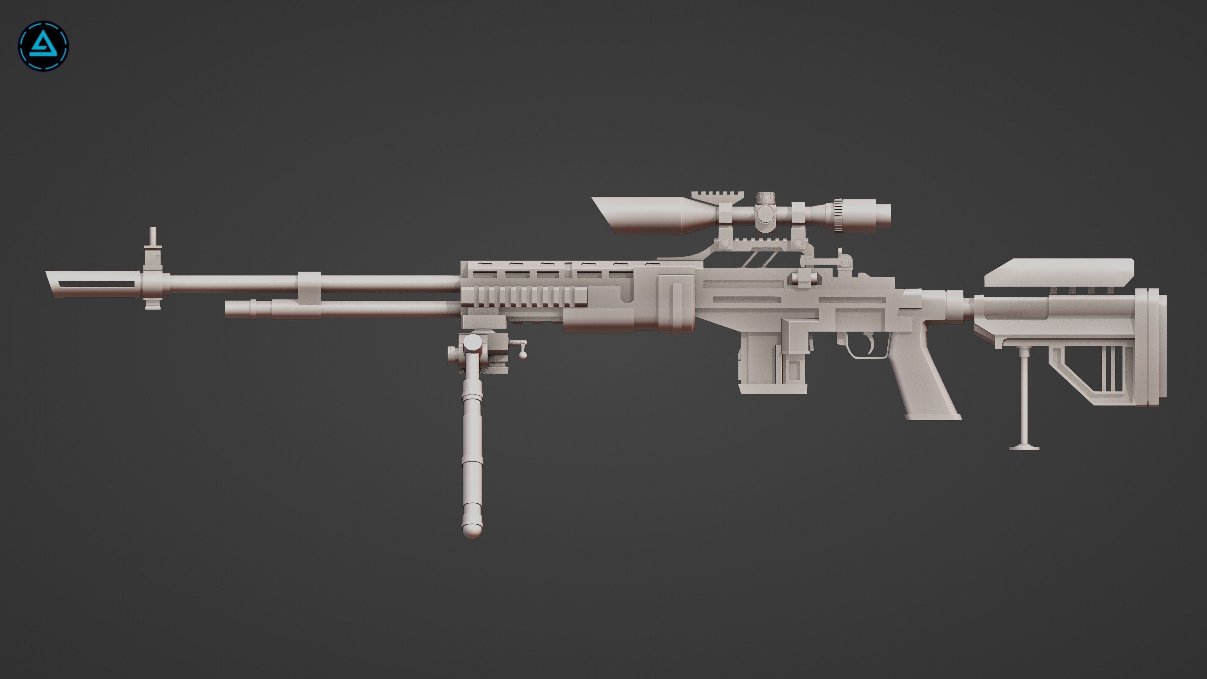 Sniper Pack Low-poly 3D model_53