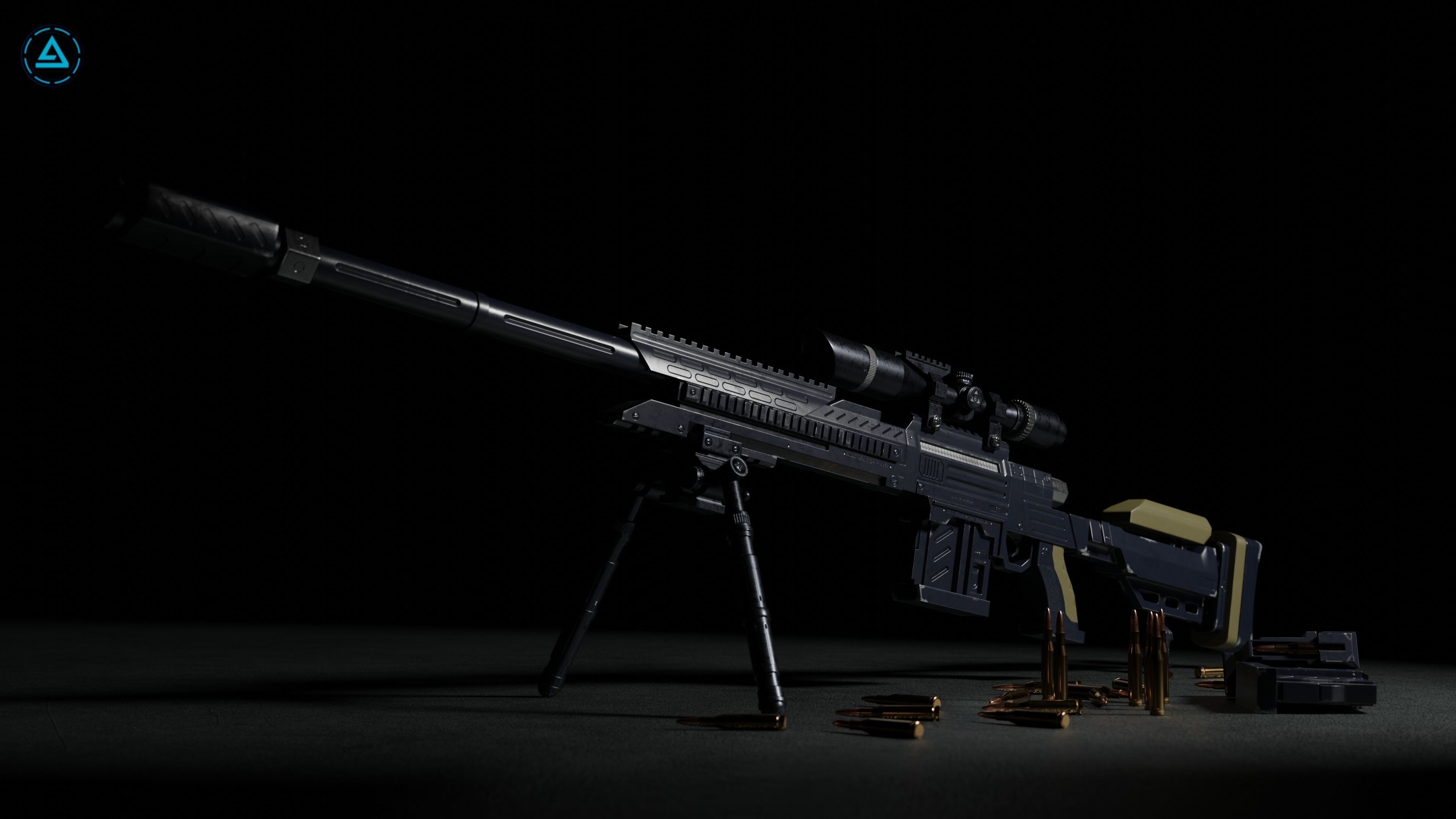 Sniper Pack Low-poly 3D model_27