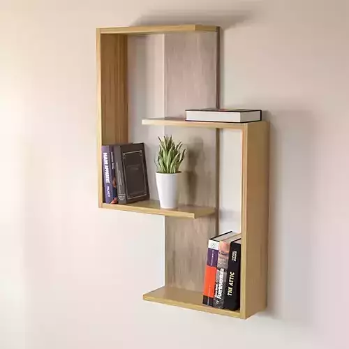 Wooden shelves 