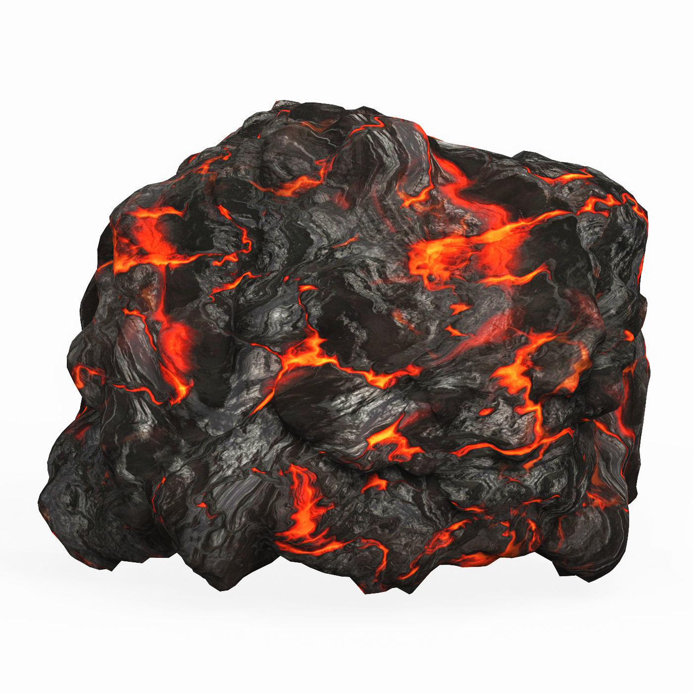 Game Ready Lava Rock 09 Low-poly 3D model_3