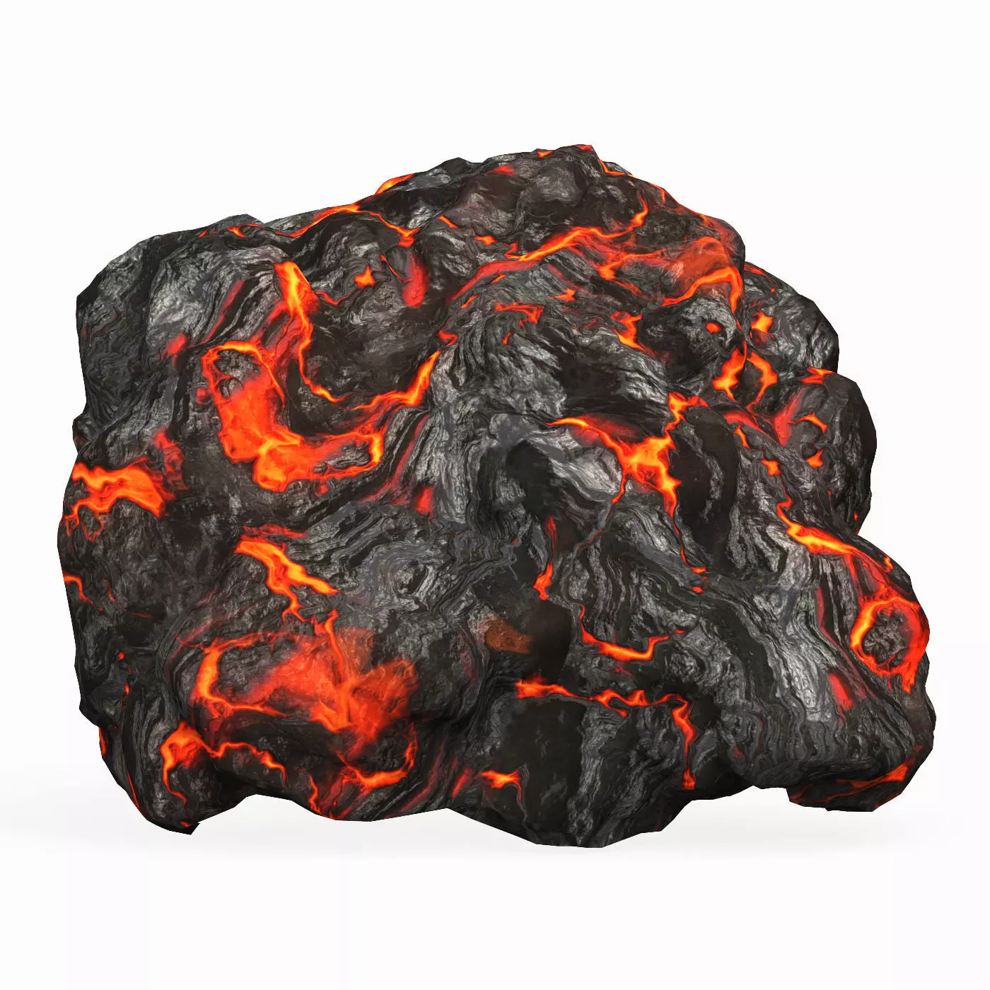 Game Ready Lava Rock 09 Low-poly 3D model_0