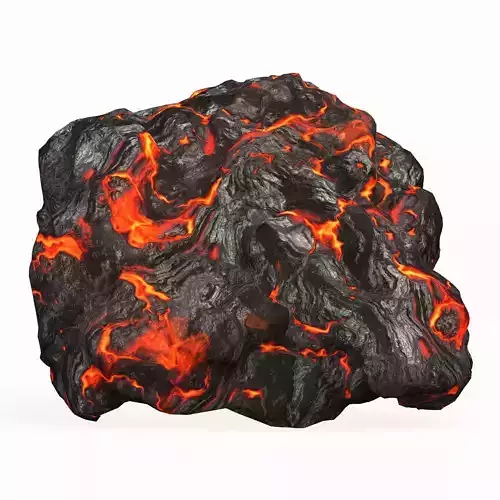 Game Ready Lava Rock 09 Low-poly 3D model