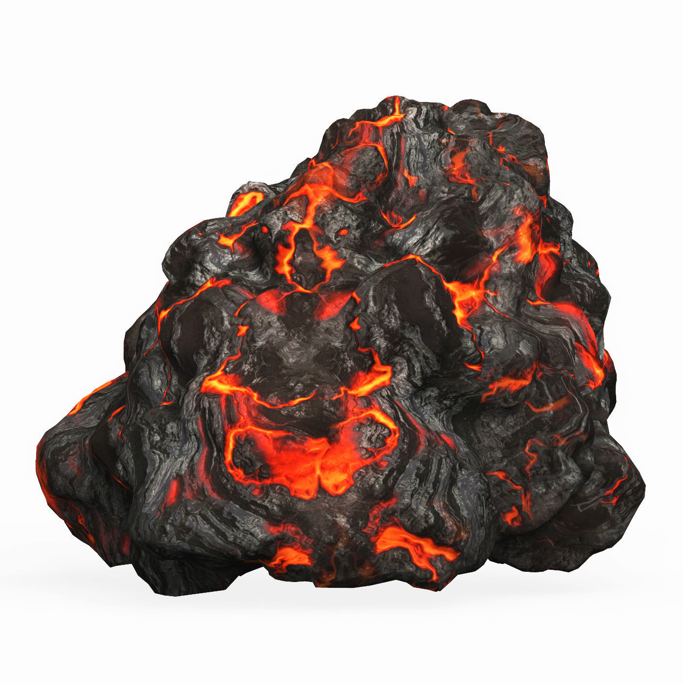 Game Ready Lava Rock 09 Low-poly 3D model_1