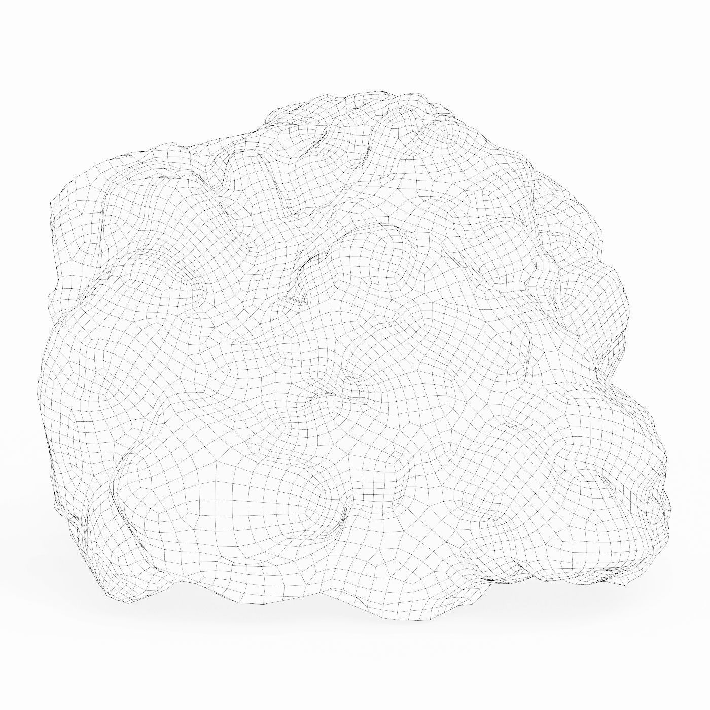 Game Ready Lava Rock 09 Low-poly 3D model_4