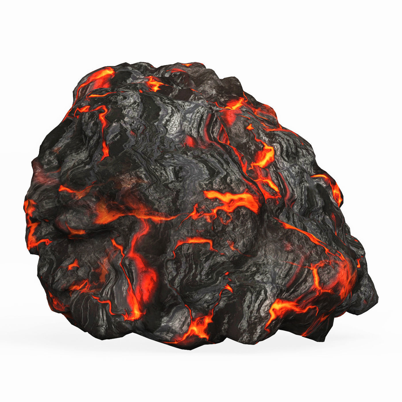 Game Ready Lava Rock 09 Low-poly 3D model_2