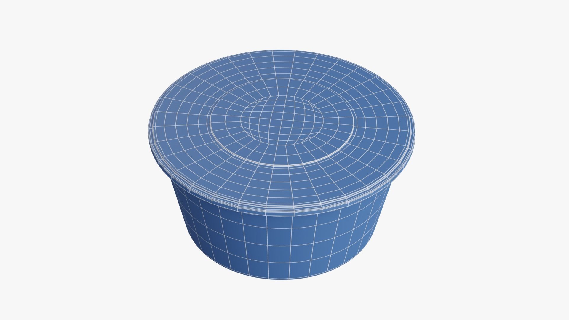 Round Meal prep Container Low-poly 3D model_21