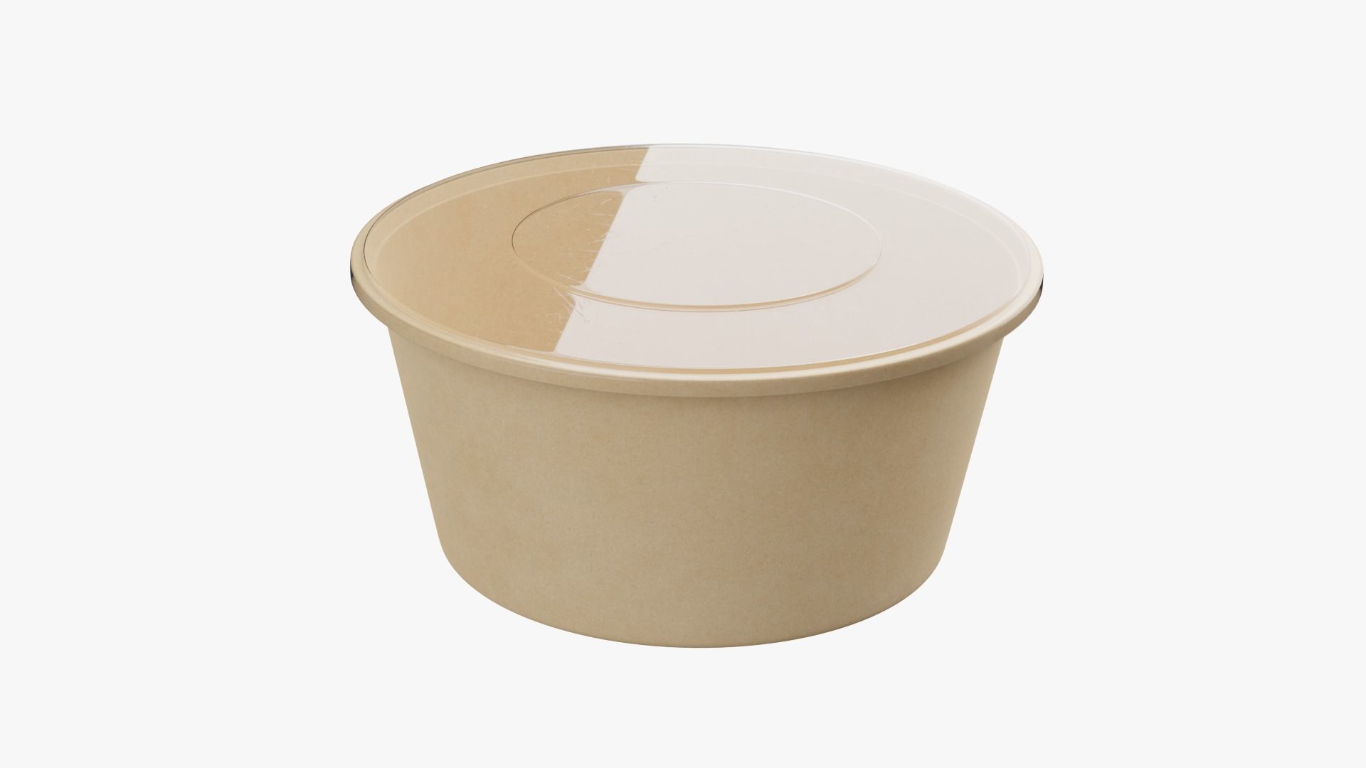 Round Meal prep Container Low-poly 3D model_2