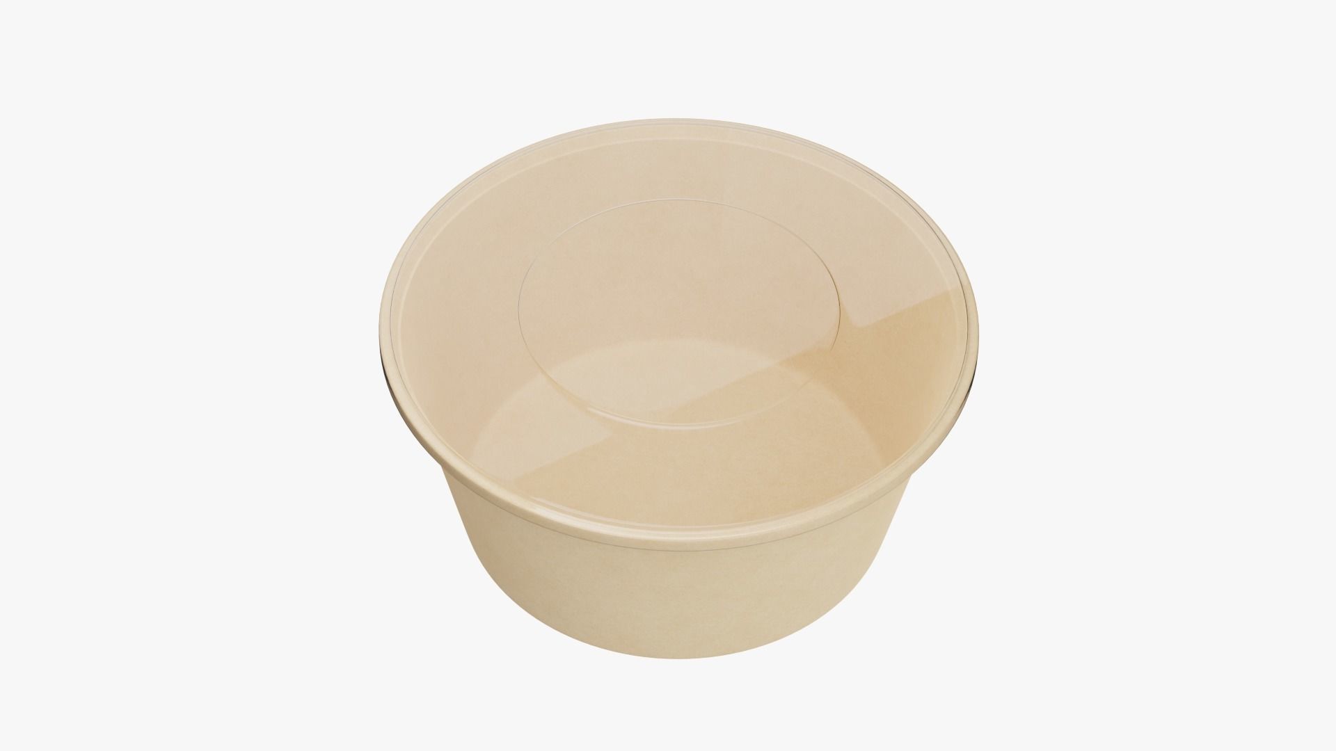 Round Meal prep Container Low-poly 3D model_5