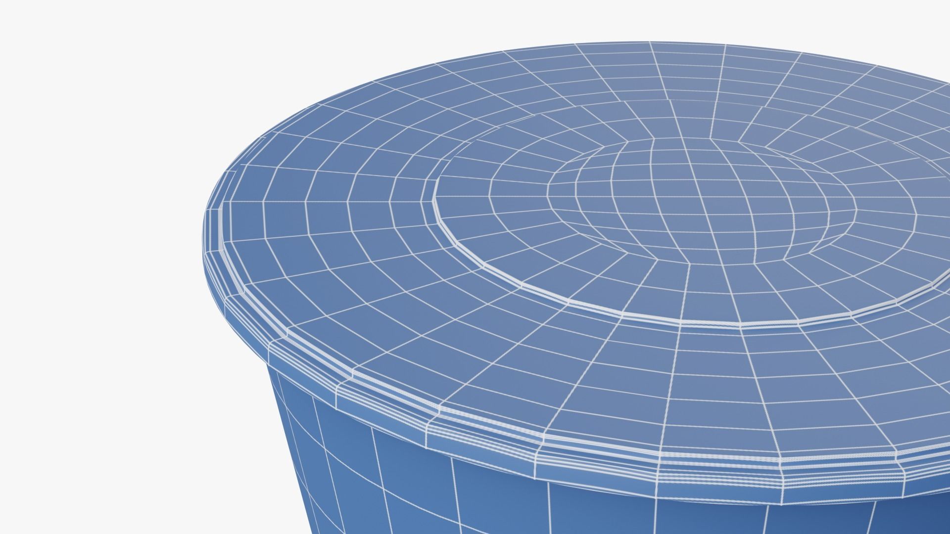 Round Meal prep Container Low-poly 3D model_17