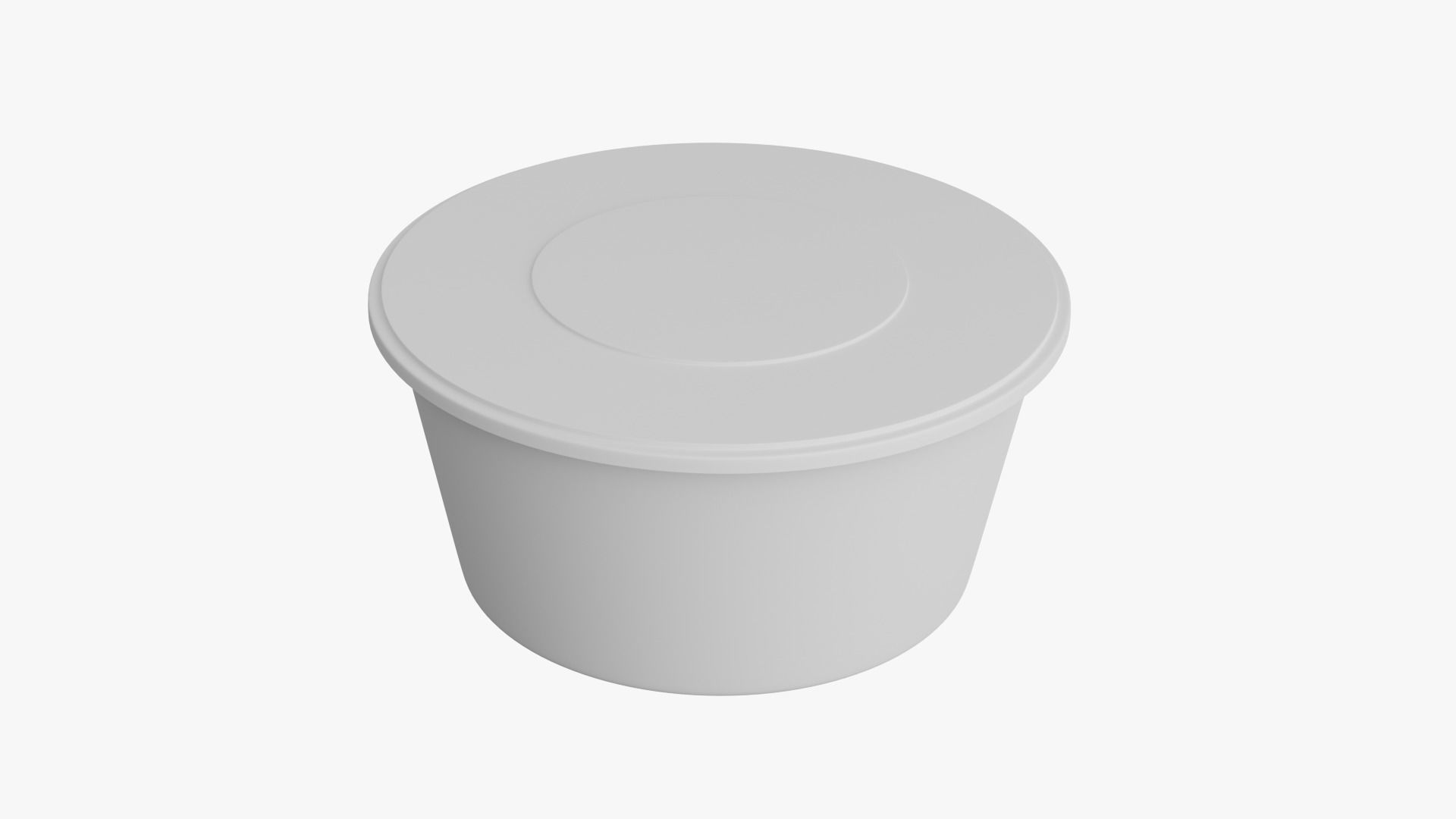 Round Meal prep Container Low-poly 3D model_8