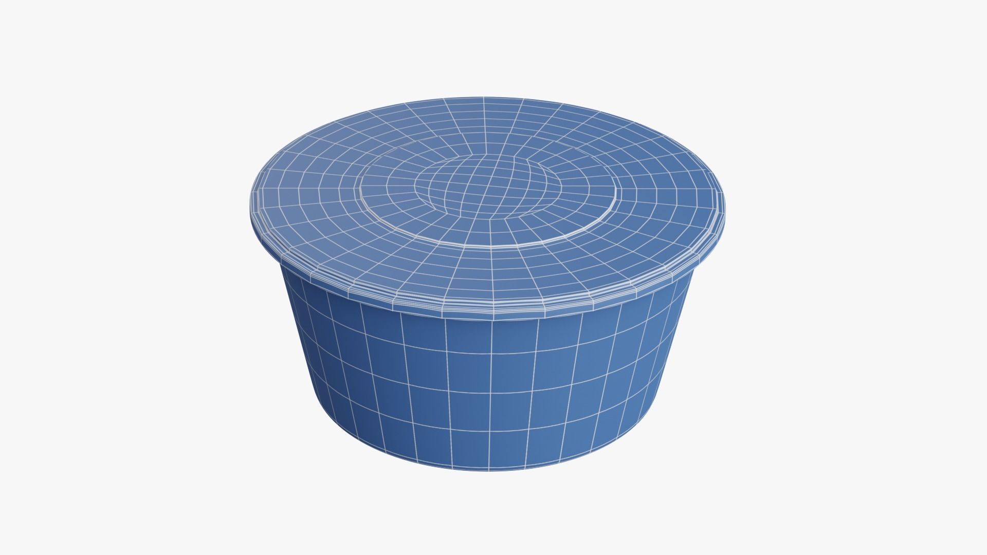Round Meal prep Container Low-poly 3D model_15