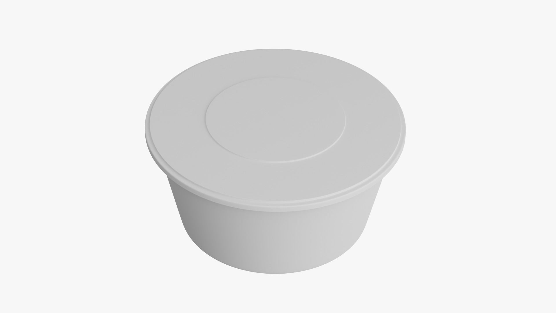 Round Meal prep Container Low-poly 3D model_14