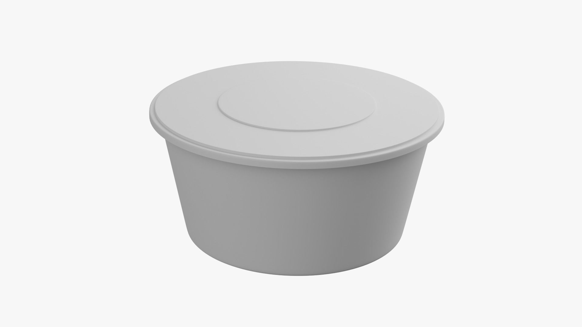 Round Meal prep Container Low-poly 3D model_9
