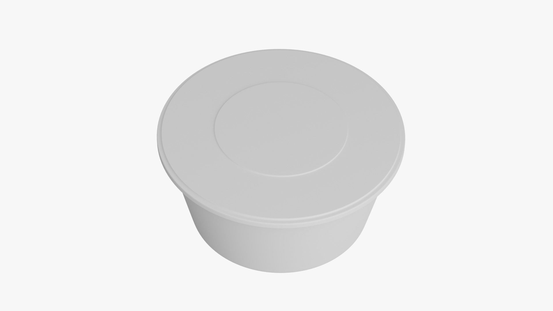Round Meal prep Container Low-poly 3D model_12