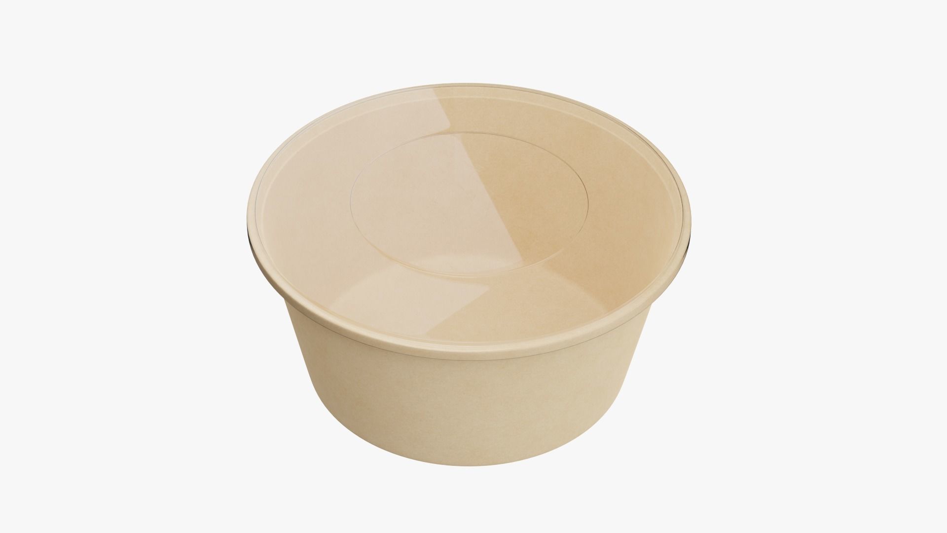 Round Meal prep Container Low-poly 3D model_7